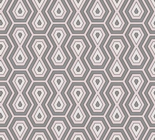 Architects Paper Jungle Chic vlies anyagú fehér, beige, fekete, szürke színű geometriai romantikus tapéta