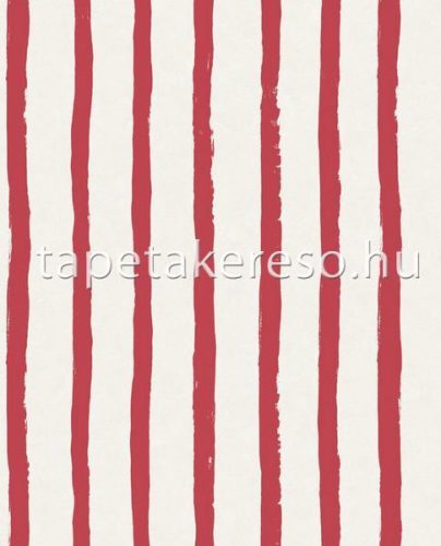 Eijffinger Stripes + vlies anyagú fehér, piros színű csíkos modern tapéta