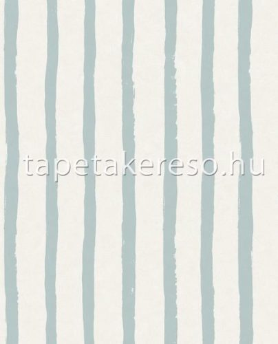 Eijffinger Stripes + vlies anyagú fehér, türkiz színű csíkos modern tapéta