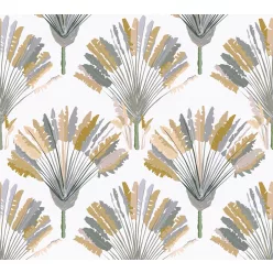   Architects Paper Jungle Chic vlies anyagú fehér, szürke, barna, zöld színű fás, leveles romantikus tapéta
