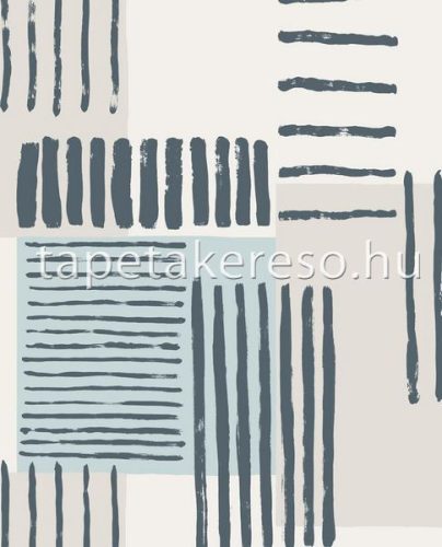 Eijffinger Stripes + vlies anyagú türkiz, szürke, fehér színű geometriai modern tapéta