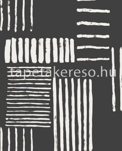 Eijffinger Stripes + vlies anyagú fehér, fekete színű geometriai modern tapéta