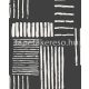 Eijffinger Stripes + vlies anyagú fehér, fekete színű geometriai modern tapéta