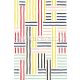Eijffinger Stripes + vlies anyagú fehér, mustársárga, fekete, piros, menta színű geometriai modern tapéta