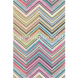   Eijffinger Stripes + vlies anyagú rózsaszín, zöld, kék színű geometriai modern tapéta