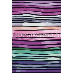   Eijffinger Stripes + vlies anyagú lila, menta, szürke, rózsaszín színű csíkos modern tapéta
