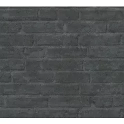  AS Creation Black is Beautiful vinyl, vlies anyagú szürke színű téglamintás, 3d industrial tapéta