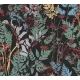 AS Creation Floral Impression vlies anyagú fekete, zöld, sárga, kék, piros színű leveles modern tapéta
