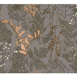   AS Creation Floral Impression vlies anyagú szürke, barack, fehér, kék színű leveles modern tapéta