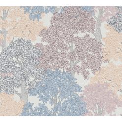   AS Creation Floral Impression vlies anyagú fehér, kék, barna, mályva színű fás modern tapéta