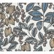 AS Creation Floral Impression vlies anyagú fekete, fehér, kék, sárga színű növényes modern tapéta