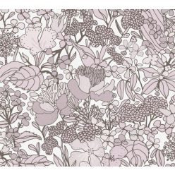   AS Creation Floral Impression vlies anyagú fehér, lila színű virágos modern tapéta