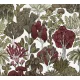 AS Creation Floral Impression vlies anyagú fehér, bordó, zöld színű növényes modern tapéta