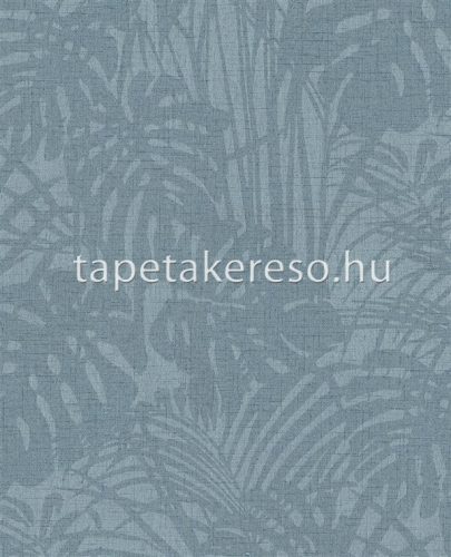 Eijffinger Reflect vlies, üveggyöngy anyagú kék színű leveles modern tapéta