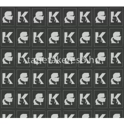   AS Creation Karl Lagerfeld vlies, vinyl anyagú fekete, ezüst színű betűs, kockás, arc modern tapéta