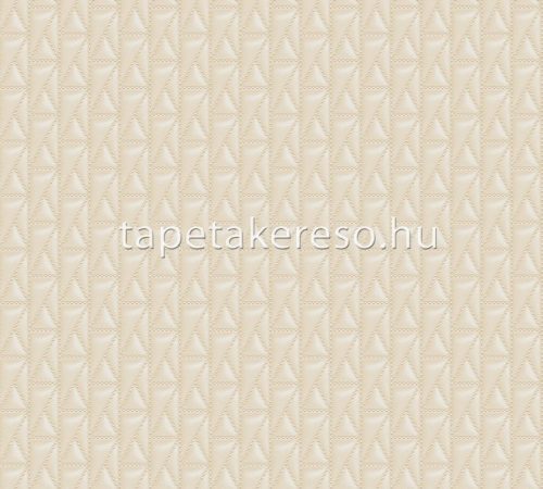 AS Creation Karl Lagerfeld vlies, vinyl anyagú beige színű 3d, geometriai, steppelt modern tapéta