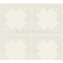   AS Creation Karl Lagerfeld vlies, vinyl anyagú fehér színű kockás, virágos modern tapéta