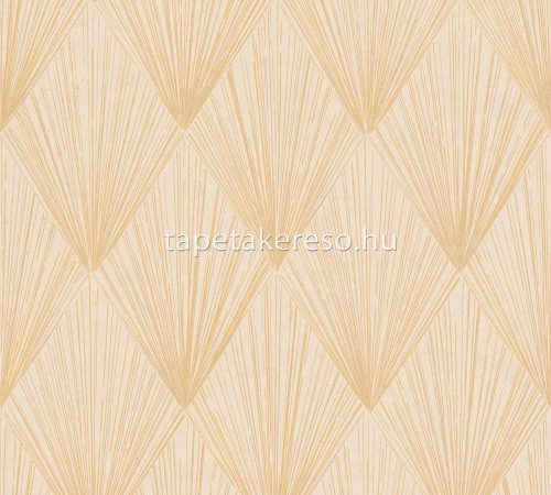 AS Creation Metropolitan Stories 2 vlies, vinyl anyagú beige, arany színű vonalas, art deco, geometriai modern tapéta