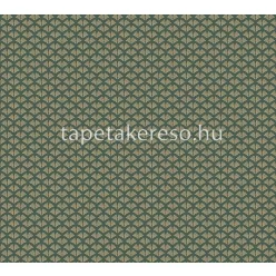   AS Creation TrendWall 2 habos, vlies anyagú zöld, arany színű art deco modern tapéta