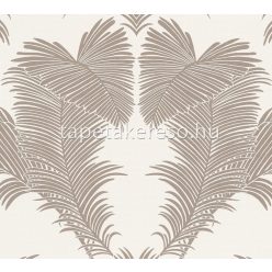   AS Creation TrendWall 2 habos, vlies anyagú fehér, rosegold színű leveles modern tapéta