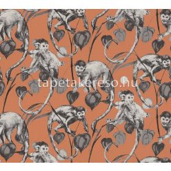   AS Creation Change is Good habos, vlies anyagú narancssárga, fekete, fehér, szürke színű állatos modern tapéta