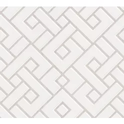   AS Creation 111 Shades of  White vlies anyagú szürke, ezüst színű geometriai modern tapéta
