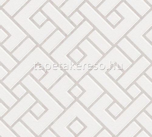 AS Creation 111 Shades of  White vlies anyagú szürke, ezüst színű geometriai modern tapéta