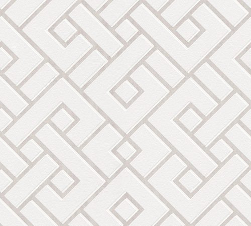 AS Creation 111 Shades of  White vlies anyagú szürke, ezüst színű geometriai modern tapéta