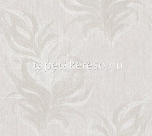 AS Creation Mata Hari vlies, vinyl anyagú beige, csillámos színű tollas modern tapéta