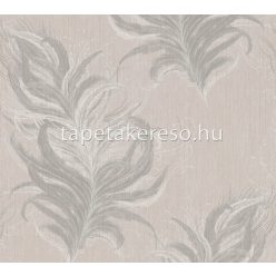   AS Creation Mata Hari vlies, vinyl anyagú beige, szürke, csillámos színű tollas modern tapéta