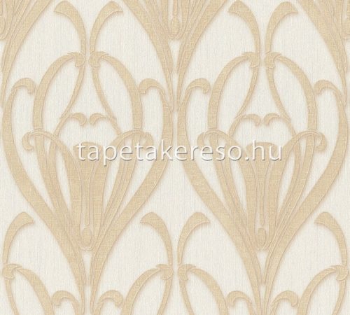 AS Creation Mata Hari vlies, vinyl anyagú beige, arany, csillámos színű art deco modern tapéta