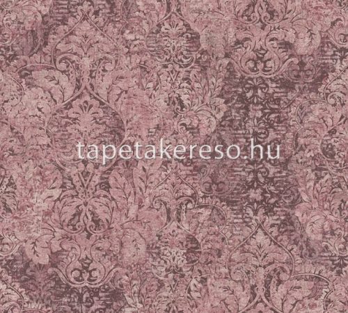 AS Creation Mata Hari vlies, vinyl anyagú bordó, csillámos színű koptatott, barokk modern tapéta