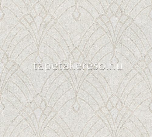 AS Creation Mata Hari vlies, vinyl anyagú törtfehér, beige színű art deco modern tapéta