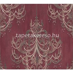   AS Creation Mata Hari vlies, vinyl anyagú bordó, fehér, szürke színű barokk modern tapéta