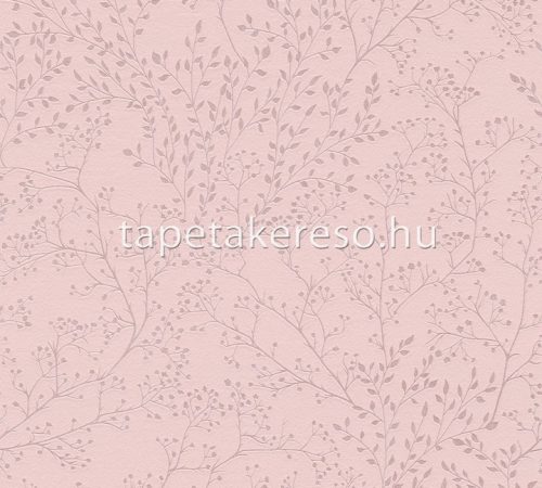 AS Creation TrendWall 2 habos, vlies anyagú rózsaszín, gyöngyház színű ágas, leveles modern tapéta