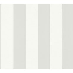   AS Creation Casual Living habos, vlies anyagú fehér, szürke színű csíkos modern tapéta