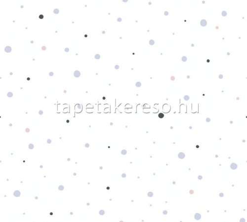 AS Creation Little Love vlies anyagú fehér, fekete, szürke, rózsaszín színű pöttyös gyerek tapéta