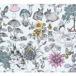   AS Creation Little Love vlies anyagú fehér, fekete, piros, sárga, türkiz, szürke, rózsaszín színű kastélyos, virágos, állatos, tündéres gyerek tapéta