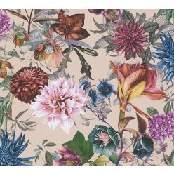   AS Creation Dream Flowery vlies anyagú beige, sárga, kék, zöld, barna színű virágos romantikus tapéta