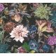 AS Creation Dream Flowery vlies anyagú fekete, sárga, kék, zöld, lila színű virágos romantikus tapéta