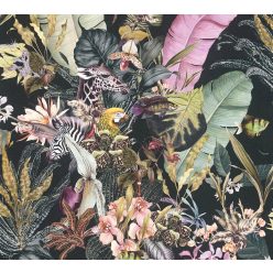   AS Creation Dream Flowery vlies anyagú fekete, zöld, sárga, rózsaszín színű állatos, madaras, halas, virágos romantikus tapéta