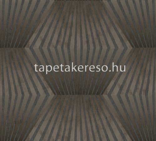 AS Creation Titanium 3 vlies, vinyl anyagú barna színű 3d, geometriai modern tapéta