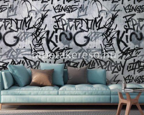 AS Creation The wall Travel Styles vlies, vinyl anyagú szürke, fekete színű grafiti modern poszter