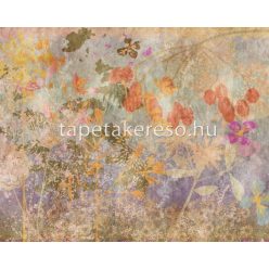   AS Creation The wall Travel Styles vlies, vinyl anyagú barna, narancssárga, lila, zöld színű virágos, leveles modern poszter