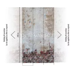   AS Creation The wall Travel Styles vlies, vinyl anyagú szürke, barna színű téglamintás, betonhatású modern poszter
