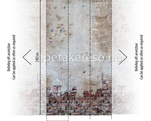 AS Creation The wall Travel Styles vlies, vinyl anyagú szürke, barna színű téglamintás, betonhatású modern poszter