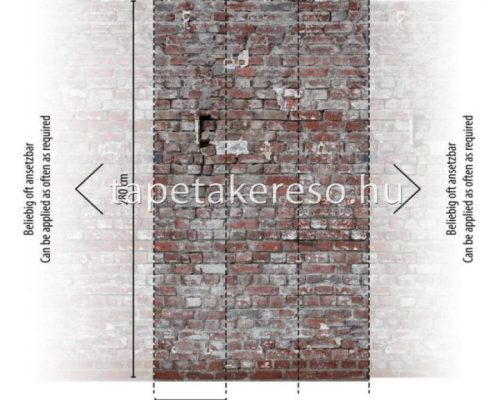 AS Creation The wall Travel Styles vlies, vinyl anyagú szürke, barna színű téglamintás, 3d modern poszter