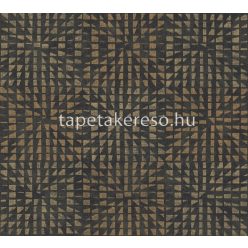   AS Creation Black is Beautiful vlies, habos anyagú fekete, barna színű geometriai modern tapéta