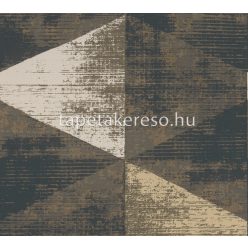   AS Creation Black is Beautiful vlies, habos anyagú fekete, barna színű geometriai, foltos modern tapéta