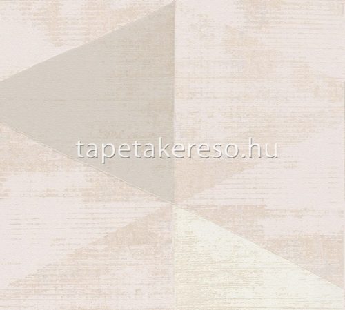 AS Creation Geo Effect vlies anyagú beige, homok színű koptatott, geometriai modern tapéta